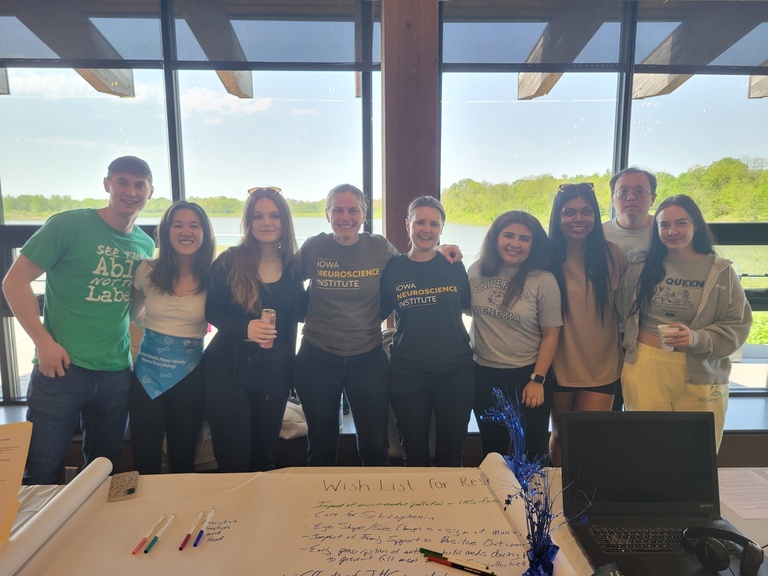 lab members at NAMI walk table
